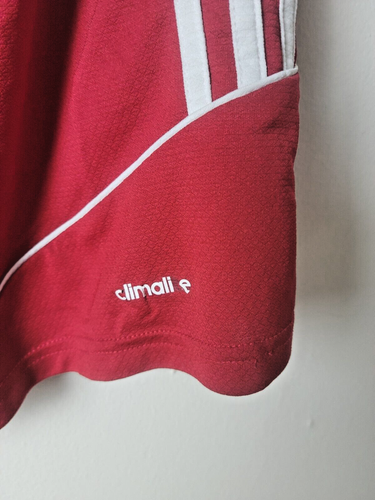 Adidas Climalite Red White 3 Stripe Shorts Boys Medium - Picture 5 of 8