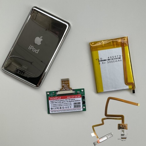 ✔For iPod Classic Video 7th Gen 128/256/512GB/1/2TB SSD+KIT with 3000mAh Battery - Picture 6 of 11