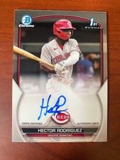 2023 Bowman Hector Rodriguez Chrome 1st Prospect Auto Autograph #CPA-HRO Reds