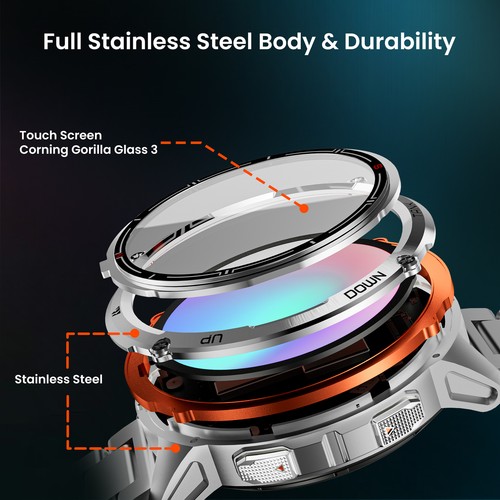 Original KOSPET TANK T3 Ultra2 GPS Smart Watch Rugged Military IP69K Waterproof - Picture 9 of 18