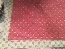 VINTAGE FRENCH EURO SHAM, PINK & WHITE PAISLEY 27 X 27” MADE IN FRANCE