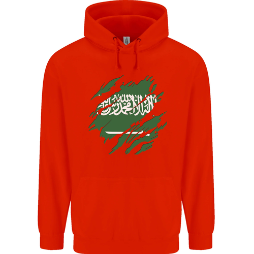 Torn Saudi Arabia Flag Arabian Day Football Childrens Kids Hoodie - Picture 22 of 88
