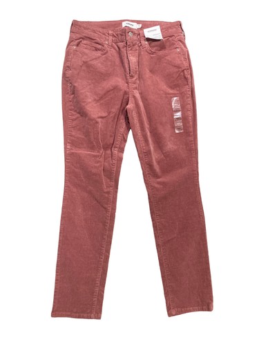 Misses Sonoma High Rise Skinny Corduroy Size 12 Mauve Dusty Rose New 31"x 29"