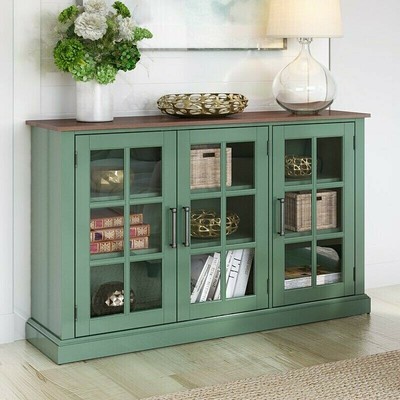 Chinese Semi Gloss Brown Low TV Console Table Cabinet cs5959E