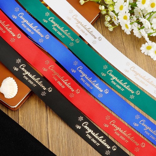 Graduation Ribbon 1"x25 Yards Red "Class of 2024" for Bouquets & Gift Wrapping - Picture 4 of 7