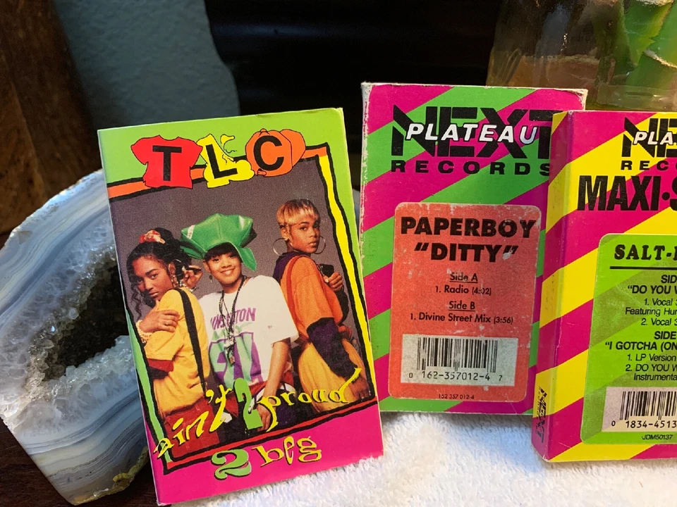 90-е Рэп Кассетная Лента Лот, 5 лент лот, одиночные, Salt N Pepa TLC PaperBoy Ditty - Изображение 2 из 4
