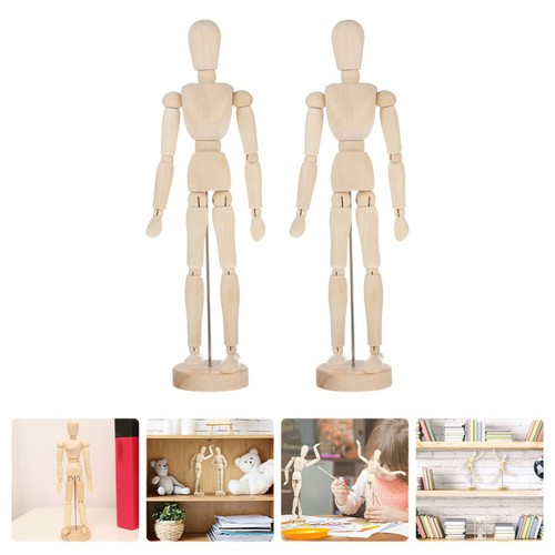 2 Pcs Joint mode Doll Ornaments Hand Model Figure Jointed Puppet Child
