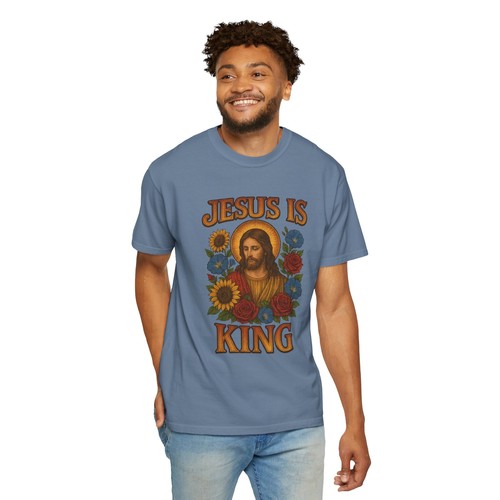 Jesus Is King T-Shirt unisex Christian tee, Christian Apparel, Faith-Based Gift, - Picture 47 of 63