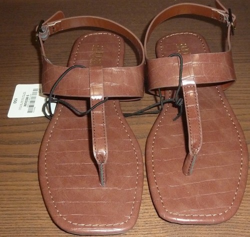 ANA KATE Cognac Flat Thong Sandals Women's Size 9 Medium Width NEW - Picture 2 of 4