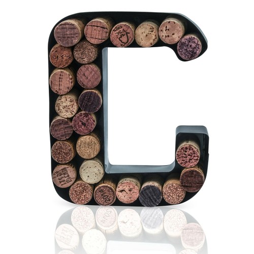 Made Easy Kit Metallo Lettera Vino Sughero Porta Ricordi Monogramma con Kit Montaggio a Parete - Foto 24 di 149