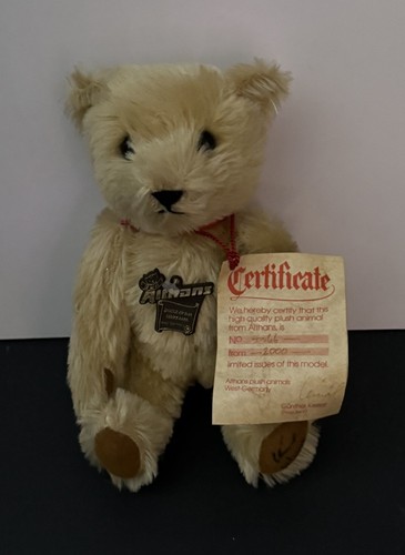 Vintage Althans 13" Limited Edition Teddybär Gold Mohair Etikett 38/150 W. Germany - Bild 5 von 9