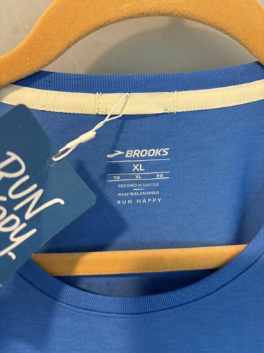 Brooks Respect Her Run XL  Blue Short Sleeve Running T-Shirt Women's New - Picture 5 of 5