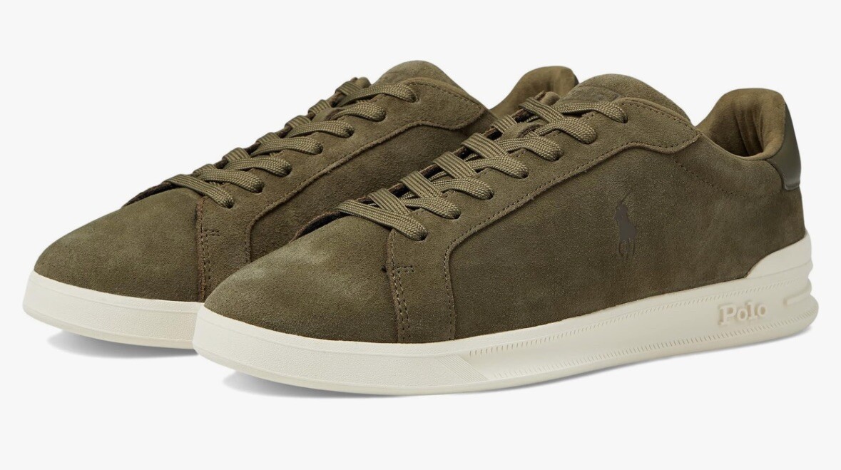 ★ラルフ ローレン★Heritage Aera Suede Sneakers-24FW★Green Buy Polo Ralph Lauren Green Heritage Aera Suede Trainers
