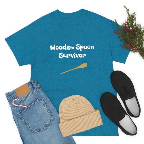 Wooden Spoon Survivor - Unisex Heavy Cotton Tee - Picture 18 of 37