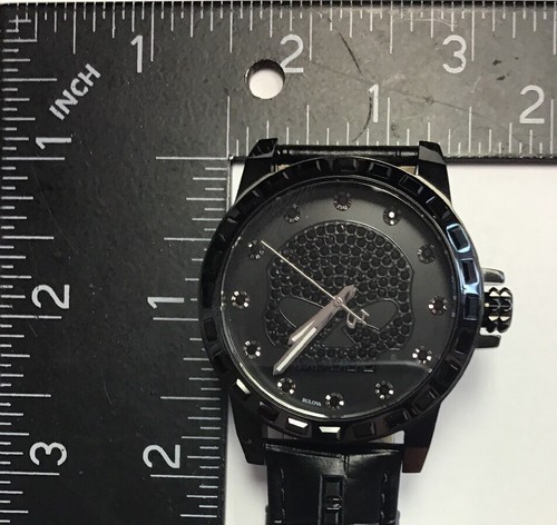 BULOVA Women's Harley-Davidson Black Skull Design Swarovski Crystal WATCH 78L126 - Picture 5 of 5