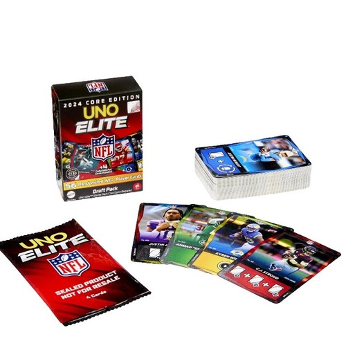 2024 Core Edition Uno Elite NFL Draft Pack 56 Cards And 4 Foil Cards - Picture 3 of 8
