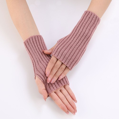 Womens Knitted Long Fingerless Gloves Arm Sleeves Crochet Half Finger Gloves ➳ - Picture 17 of 36