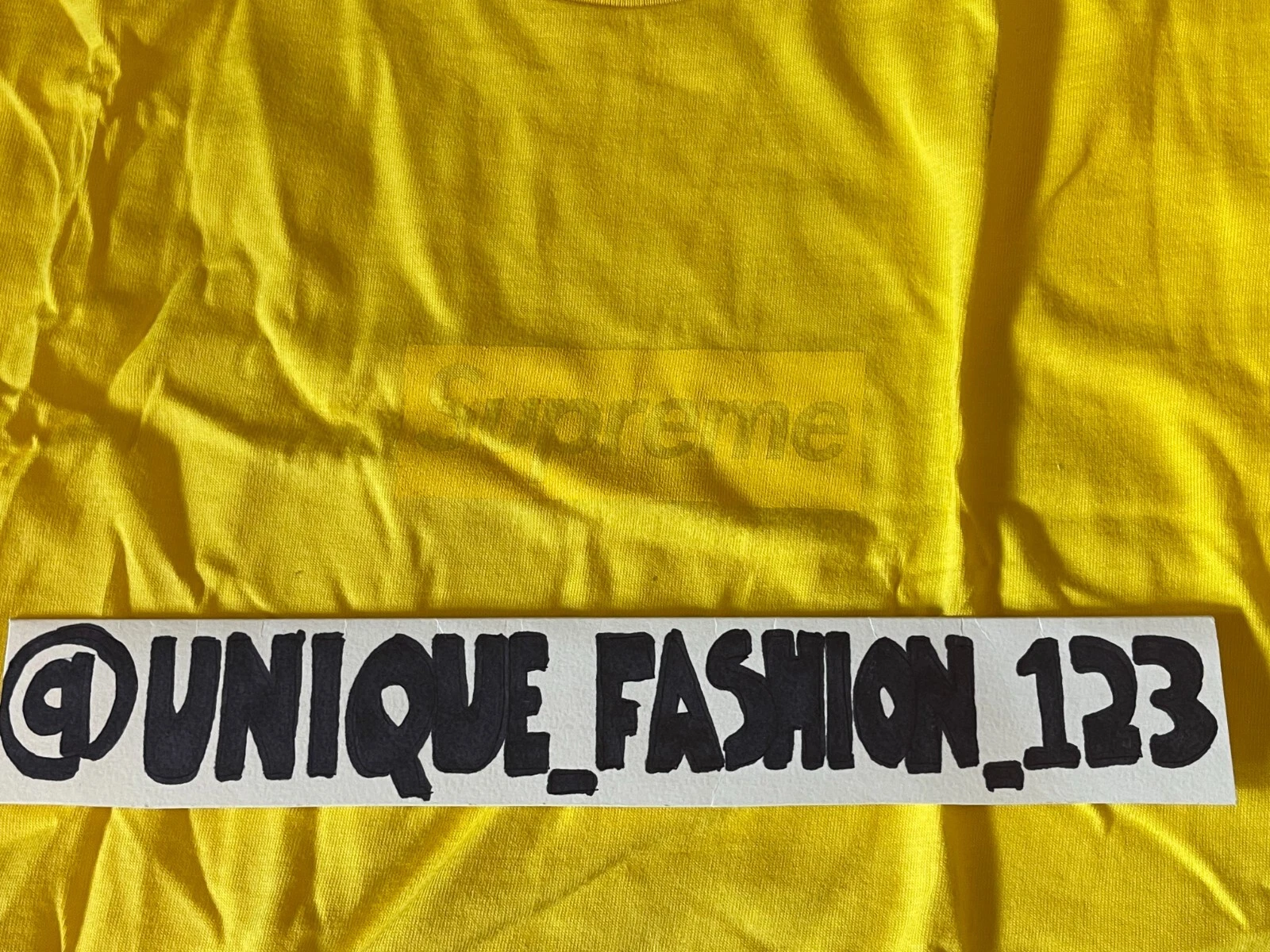 T shirt logo Supreme Tonal Box SS23 L grand T shirt jaune