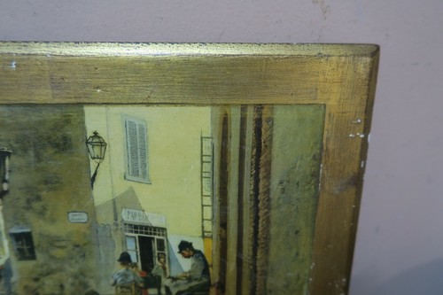 Set @ 2 Vintage Fratelli Alinari Gilded Wood Florentine Italy Picture 11" x 17" - Picture 9 of 11