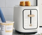 Stunning 2-Slice Toaster featuring Touch-Activated Display in White Icing