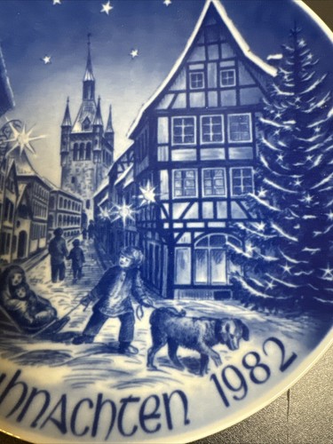 1982 Christmas Plate Ltd. Ed. Bareuther Weihnachten Bavaria Germany Bad Wimpfen - Picture 7 of 10