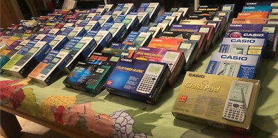 (5) BOXED VINTAGE GRAPHING CASIO CALCULATOR - 80er - 90er