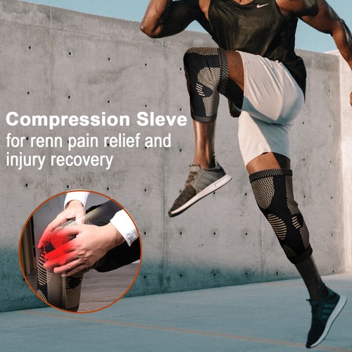 2 Copper Knee Support Compression Sleeve Brace Sport Joint Pain Relief Arthritis - Bild 8 von 23