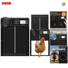 Automatic Chicken Coop Door - Timer & Obstacle Sensors - Waterproof Aluminium...