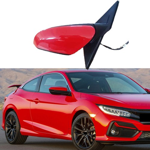 Red Mirror For Honda Civic 2016 2017 18-2020 Right Passenger Side M-Folding 3Pin - Bild 1 von 13