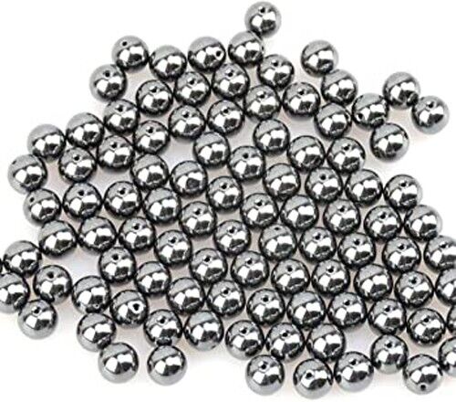 Natürliche Hämatit Perlen 8 mm Gunmetal Grau Schmuckherstellung Zubehör MASSEN Set 100 Stck. - Bild 1 von 1