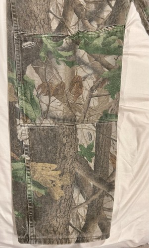 VTG Wrangler 44x32 Realtree Hardwoods Camo Double Knee Hunting Jean Pants 97GR1 - Picture 7 of 11