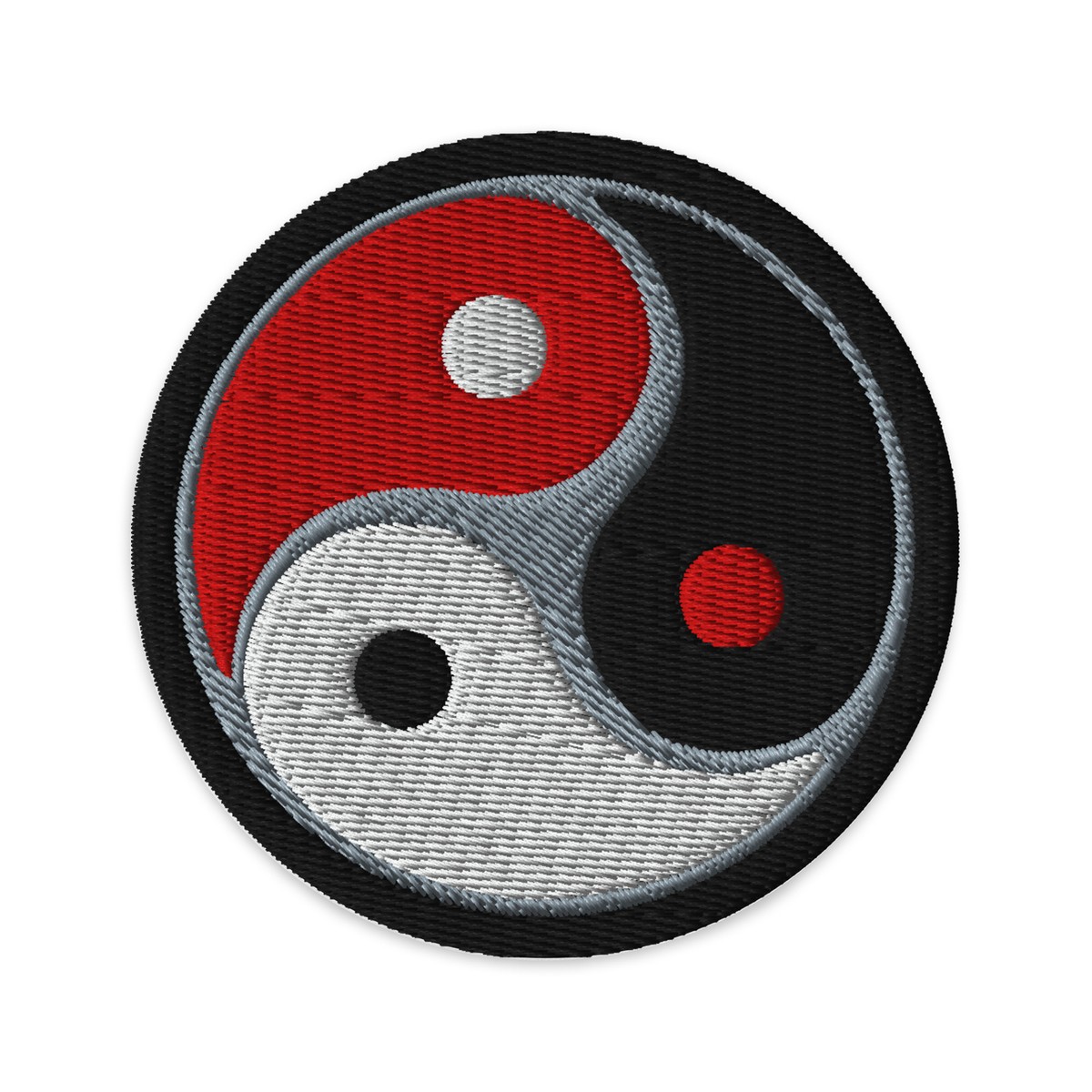 Triple Yin Yang Patch – Gothic Chinese Symbol Iron On Applique