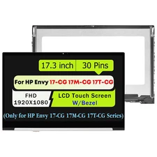 For HP ENVY 17-CG 17-CG1075CL FHD LCD Display Touch Screen Replacement w/Bezel