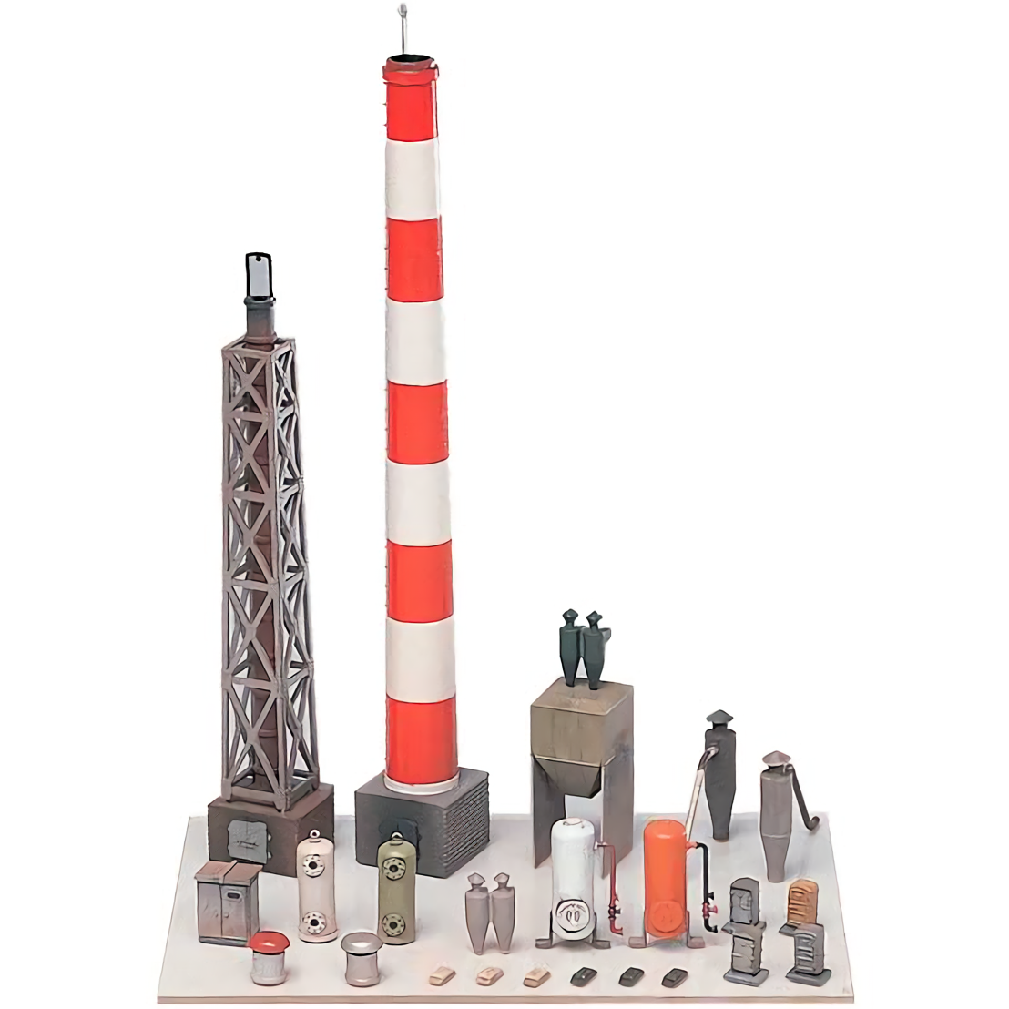 N Scale Greenmax Set of 4 Industrial Plant Building