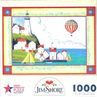 Great American Jim Shore Coastal Village Jigsaw Puzzle on sale Great American Jim Shore Coastal Village Jigsaw Puzzle on sale