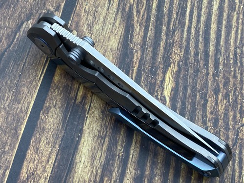 YANGGE YG006-Grey-Black Folding Knife ELMAX Blade titanium+zirconium Handle Tool - Picture 10 of 11