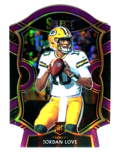 2020 Select Prizm Purple Die Cut #47 Jordan Love Green Bay Packers A49 316
