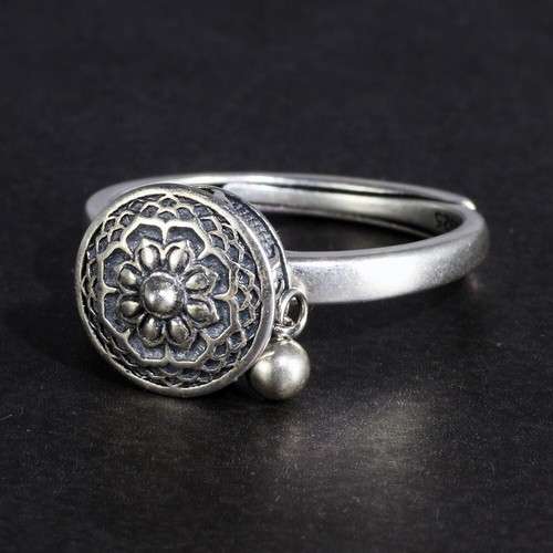 The Vampire Diaries: Anello Antico Argento Gotico Regolabile Taglia, Centro Spinning - Foto 3 di 11