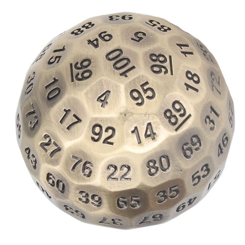 D100 Metal Dice Random D100 Face Dice 5cm Diameter Easy To Read For Over 14 - Picture 5 of 12