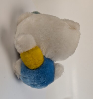 Vintage 1976 Sanrio Hello Kitty Plush 5-Inch Blue & Yellow