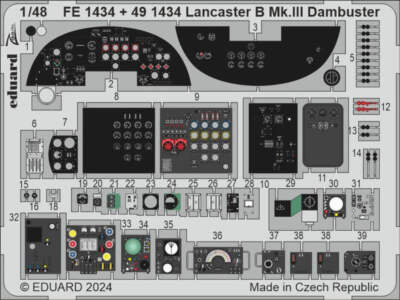 Eduard 1/48 Eduard Lancaster B Mk.III Dambuster cockpit 1/48