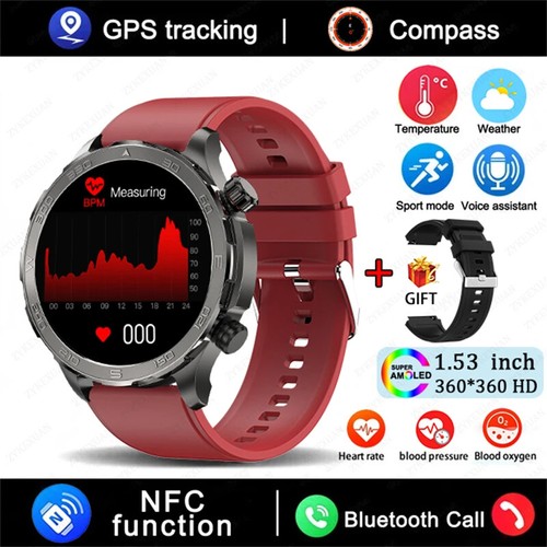 Bluetooth Call Smart Watch Men HD Large Screen Heart Rate Waterproof GPS Sports - Picture 22 of 42
