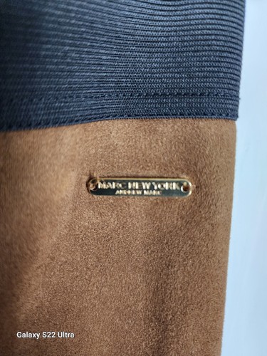 Marc New York WMS Sz M/L Brown Stretch Faux Suede Poly Spandex Pants S68 - Picture 11 of 24
