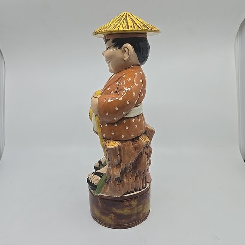 Albertas Mold Co Sake Liquor Decanter Hand Made Hand Painted Japanese 12" Tall - Picture 6 of 6
