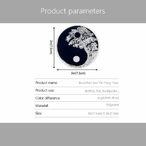 Embroidered Patches Iron Sew On Patches transfers Badges appliques Moon tree 783 - Picture 7 of 7