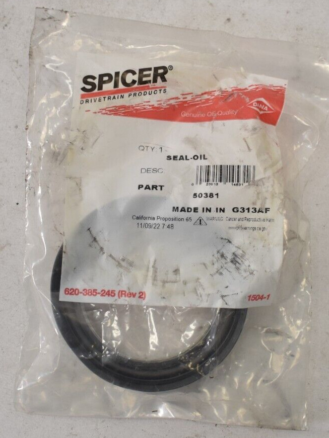 Spicer Oil Seal Replacement For Automotive 50381 For Ford Super Duty F250 F350