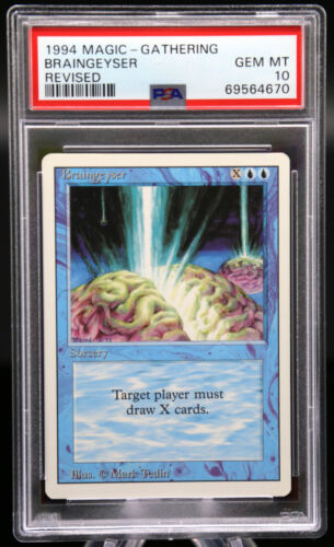 1994 MTG Magic BRAINGEYSER Revised Edition PSA 10 Gem Mint Magic The Gathering ✨