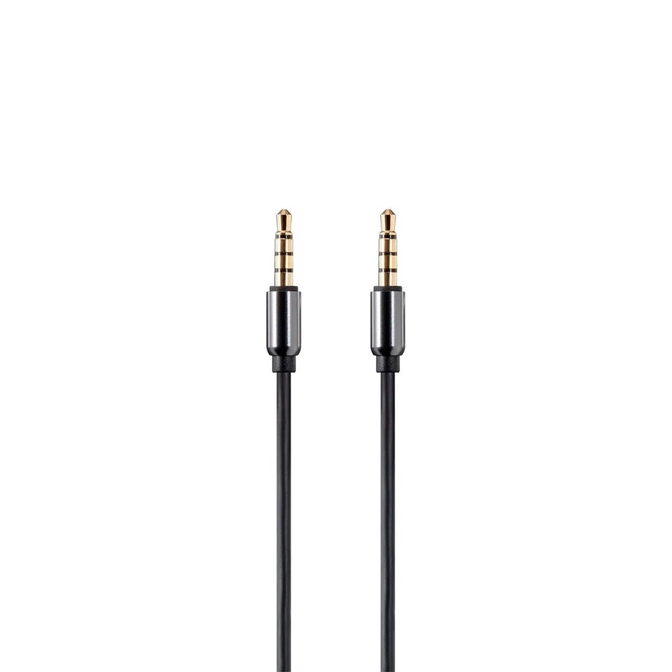 1 3 6 10 15 FT AUX 3.5mm 1/8" TRRS Stereo Audio & Microphone Cable Gold Plugs - Image 3 of 4