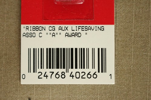 USCG COAST GUARD AUXILLARY MEDAL AWARD RIBBON PLAQUE OF MERIT "A" NO MOUNT 302 - Picture 3 of 4