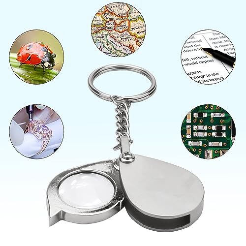 Pocket Magnifying Glass 10X Jewelers Loupe Magnifier Handheld Small Magnify - Picture 6 of 7